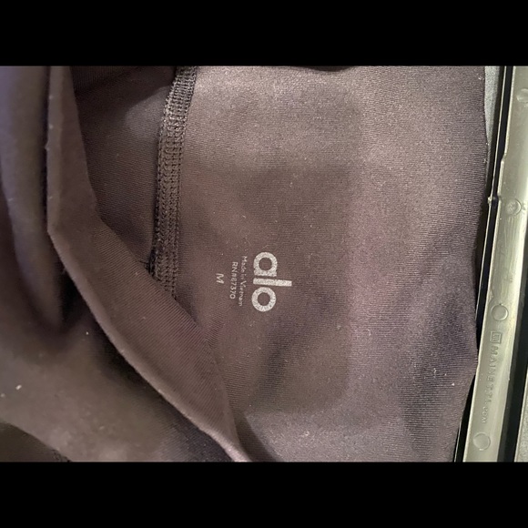 Alo Yoga Block Mesh Hi-Waist Leggings Black sz M - Picture 5 of 5